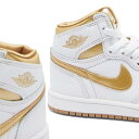 楽天スニケスナイキ ハイ 白色 ホワイト ゴールド 茶色 ブラウン エアジョーダン & スニーカー メンズ 【 AIR JORDAN AIR JORDAN 1 RETRO HIGH OG PS / WHITE GOLD & BROWN 】