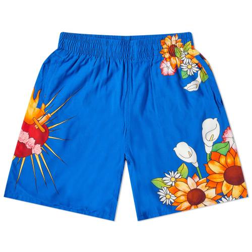 ץ쥸㡼 硼 ϡեѥ Ŀ ֥롼 ӡ硼    PLEASURES HEART PRINT BEACH SHORTS / BLUE  󥺥եå ܥ