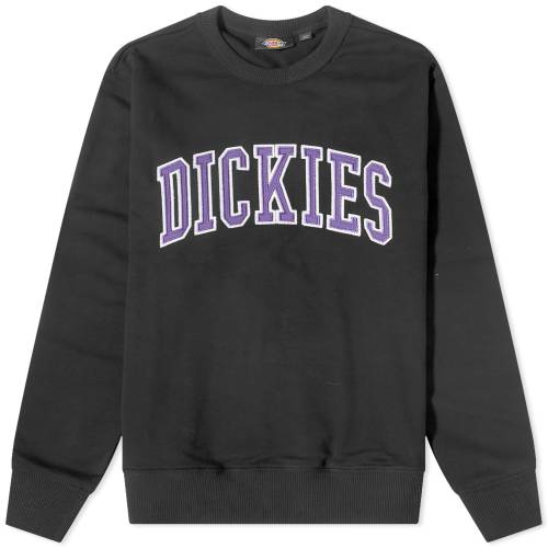 ディッキーズ カレッジ ロゴ クルー スウェット 黒色 ブラック スウェットトレーナー & メンズ 【 DICKIES AITKIN COLLEGE LOGO CREW SWEAT / BLACK & IMPERIAL PALACE 】 メンズファッション トップス