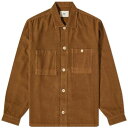 フォーク 茶色 ブラウン メンズ 【 FOLK MICROCHECK CORD SHIRT END EXCLUSIVE / BROWN 】 メンズファッション トップス