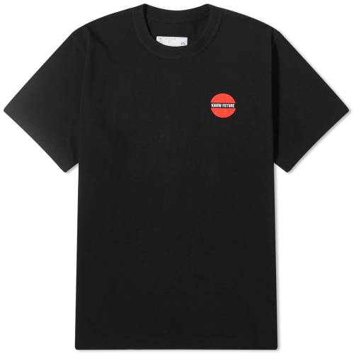 サカイ ロゴ Tシャツ 黒色 ブラック メンズ 【 SACAI KNOW FUTURE SMALL LOGO T-SHIRT / BLACK 】 メンズファッション トップス カットソー