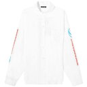 バレンシアガ ロゴ ダウン 白色 ホワイト メンズ 【 BALENCIAGA LOGO BUTTON DOWN SHIRT / WHITE 】 メンズファッション トップス