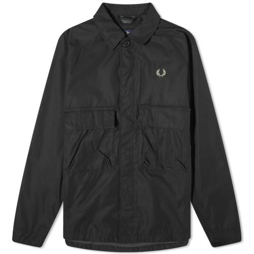 フレッドペリー ジャケット メンズ フレッドペリー 黒色 ブラック メンズ 【 FRED PERRY FRED PERRY UTILITY OVERSHIRT / BLACK 】 メンズファッション コート ジャケット