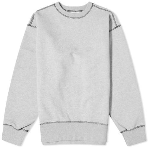 クルー スウェット 灰色 グレー スウェットトレーナー メンズ 【 MERELY MADE MERELY MADE CONTRAST STITCH CREW SWEAT / MELANGE GREY 】 メンズファッション トップス