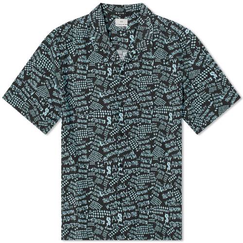 Xr F ubN Y y KSUBI HEROISM VACATION SHIRT / BLACK z Yt@bV gbvX