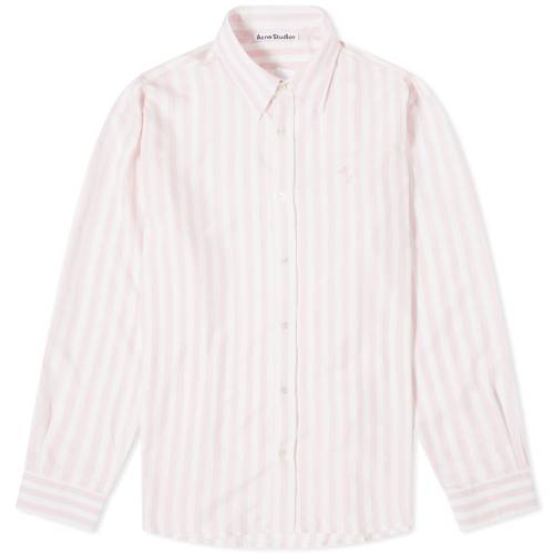 ANlXgDfBIY XgCv sN F zCg & Y y ACNE STUDIOS ACNE STUDIOS SANDROK MATT STRIPE SHIRT / PINK & WHITE z Yt@bV gbvX