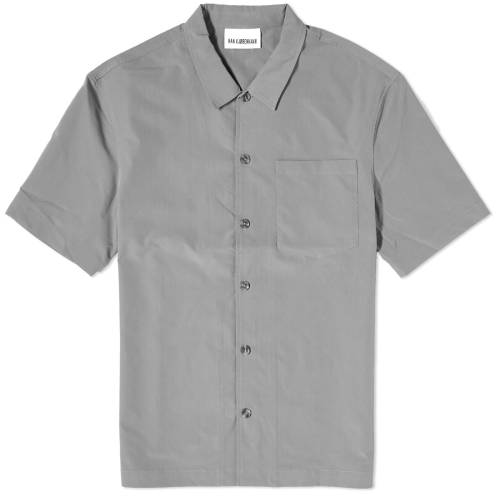 DF O[ Y y HAN KJOBENHAVN HAN KJOBENHAVN RIPSTOP VACATION SHIRT / DARK GREY z Yt@bV gbvX