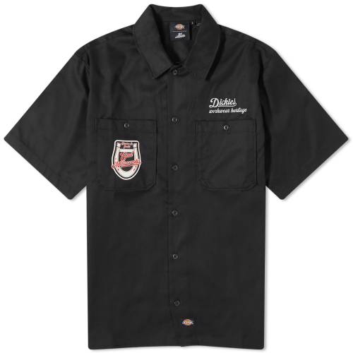 fBbL[Y X[u F ubN END. 'MOTORWORKS'  [NVc Y y DICKIES X SHORT SLEEVE WORK SHIRT / BLACK z Yt@bV gbvX