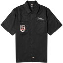 ディッキーズ スリーブ 黒色 ブラック END. 'MOTORWORKS' 半袖 ワークシャツ メンズ 【 DICKIES X SHORT SLEEVE WORK SHIRT / BLACK 】 メンズファッション トップス