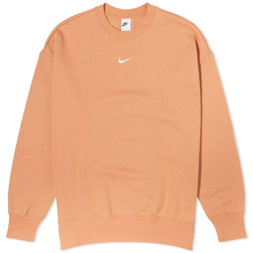 ナイキ フェニックス フリース クルー スウェット 茶色 ブラウン スウェットトレーナー & レディース 【 NIKE PHOENIX FLEECE CREW SWEAT / AMBER BROWN & SAIL 】 レディースファッション トップス