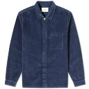 フォーク 紺色 ネイビー メンズ 【 FOLK CORD PATCH SHIRT / NAVY CORD 】 メンズファッション トップス