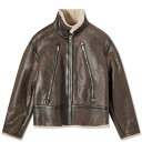 メゾン マルジェラ ジャケット 茶色 ブラウン シアリングジャケット メンズ 【 MM6 MAISON MARGIELA MM6 MAISON MARGIELA SHEARLING JACKET / BROWN 】 メンズファッション コート