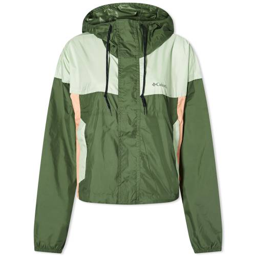 コロンビア ウィンドブレーカー レディース コロンビア ウィンドブレーカー レディース 【 COLUMBIA FLASH CHALLENGER CROPPED WINDBREAKER / CANTEEN SAGE L 】