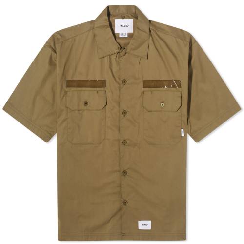 _u^bvX X[u I[u  Y y WTAPS 03 WTVUA SHORT SLEEVE BACK PRINT SHIRT / OLIVE DRAB z Yt@bV gbvX