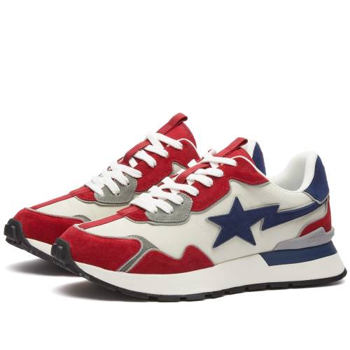 AxCVOGCv GNXvX C Xj[J[  bh Y y A BATHING APE A BATHING APE ROADSTA EXPRESS SNEAKER / RED z