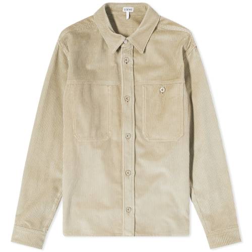 Gx R[fC x[W Y y LOEWE CORDUROY OVERSHIRT / CRETA BEIGE z Yt@bV gbvX