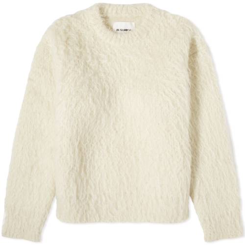 ジルサンダー クルー ニット メンズ 【 JIL SANDER JIL SANDER MOHAIR CREW KNIT / EGGSHELL 】 メンズファッション トップス セーター