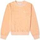 ロゴ ラグラン クルー スウェット 白色 ホワイト & スウェットトレーナー メンズ 【 SPORTY & RICH SPORTY RICH ITALIC LOGO RAGLAN CREW SWEAT / PEACH & WHITE 】 メンズファッション トップス