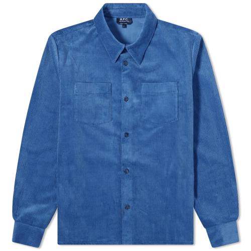 A[Ey[EZ[ R[fC F u[ A.P.C. Y y JOE CORDUROY OVERSHIRT / BLUE z Yt@bV gbvX