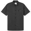 サカイ サカイ スリーブ 黒色 ブラック 半袖 メンズ 【 SACAI MATTE TAFFETA ZIP SHORT SLEEVE SHIRT / BLACK 】 メンズファッション トップス