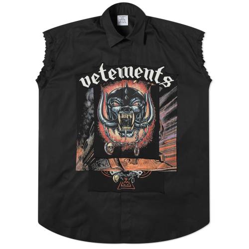 Fg mX[u W[W[ F ubN Y y VETEMENTS MOTORHEAD SLEEVELESS JERSEY SHIRT / BLACK z Yt@bV gbvX