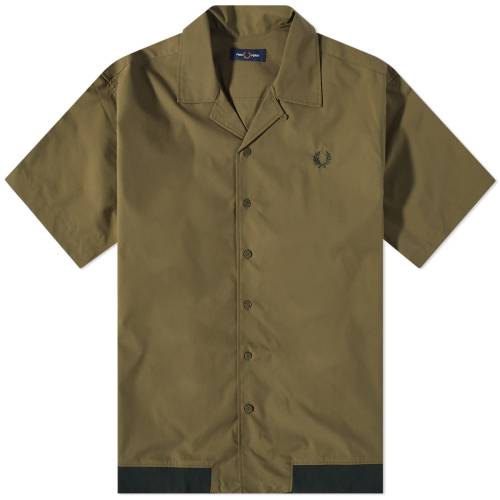 tbhy[  O[ Y y FRED PERRY FRED PERRY RIBBED HEM VACATION SHIRT / UNIFORM GREEN z Yt@bV gbvX