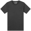 フレッドペリー Tシャツ 黒色 ブラック メンズ 【 FRED PERRY FRED PERRY X RAF SIMONS ENAMEL PIN T-SHIRT / BLACK 】 メンズファッション トップス カットソー