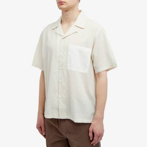 yX[p[SALE6/11[2ztH[N X[u  Y y FOLK SHORT SLEEVE SOFT COLLAR SHIRT / CHALK 2 TONE z Yt@bV gbvX