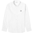 メゾンキツネ フォックス カジュアル 白色 ホワイト メンズ 【 MAISON KITSUNE MAISON KITSUNE BOLD FOX HEAD PATCH CASUAL SHIRT / WHITE 】 メンズファッション トップス