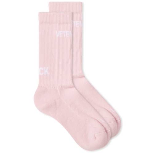 ヴェトモン ロゴ 靴下 ピンク レディース 【 VETEMENTS LOGO SPORTS SOCKS / BABY PINK 】 インナー 下着 ナイトウエア レッグ