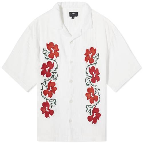 GhEC F zCg Y y EDWIN KBAR EMBROIDERED VACATION SHIRT / OFF WHITE z Yt@bV gbvX