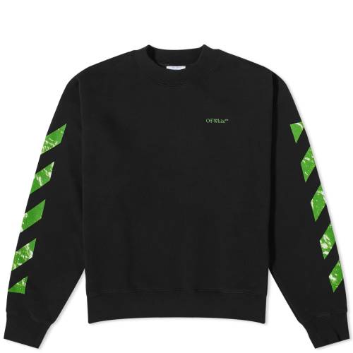 オフホワイト アロー クルー スウェット 黒色 ブラック スウェットトレーナー メンズ 【 OFF-WHITE MOON ARROW CREW SWEAT / BLACK 】 メンズファッション トップス