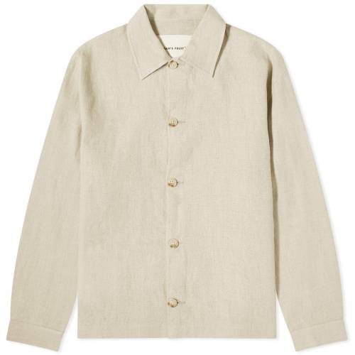 x[W BRAM'S Y y BRAM'S FRUIT FRUIT LINEN OVERSHIRT / BEIGE z Yt@bV gbvX