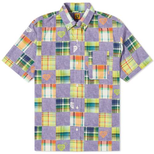 ヒューマンメイド スリーブ 青色 ブルー 半袖 メンズ 【 HUMAN MADE HUMAN MADE SHORT SLEEVE PATCHWORK PRINT SHIRT / BLUE 】 メンズファッション トップス