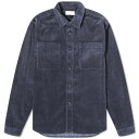 Io[XyT[ F u[ Y y OLIVER SPENCER OLIVER SPENCER CORD TREVISCOE SHIRT / BLUE z Yt@bV gbvX