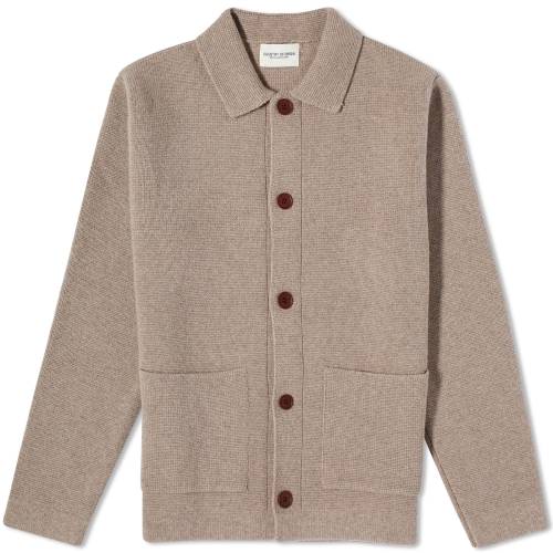 【★スーパーSALE★6/11深夜2時迄】カントリー ジャケット メンズ 【 COUNTRY OF ORIGIN COUNTRY OF ORIGIN KNITTED CHORE JACKET / MUSHROOM 】 メンズファッション コート