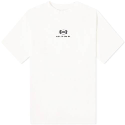 バレンシアガ Tシャツ 白色 ホワイト 黒色 ブラック & メンズ 【 BALENCIAGA DECONSTRUCTED T-SHIRT / WHITE & BLACK 】 メンズファッション トップス カットソー