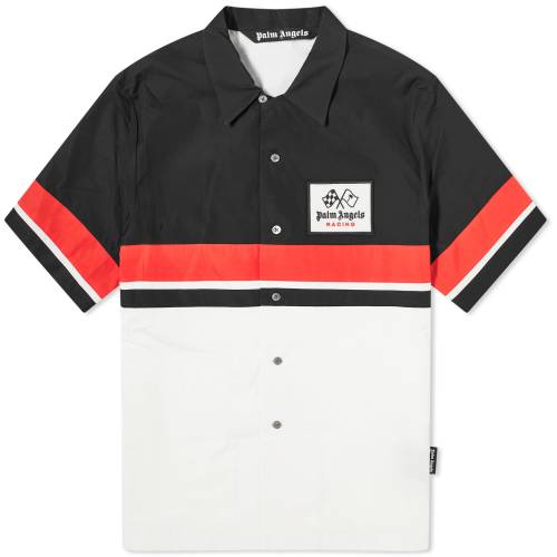 p[GWFX G[X F ubN  bh F zCg & Y y PALM ANGELS PALM ANGELS RACING VACATION SHIRT / BLACK RED & OFF WHITE z Yt@bV gbvX