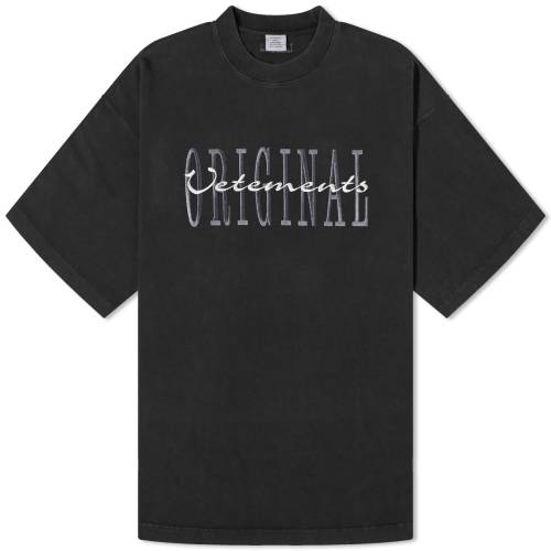 ヴェトモン ロゴ Tシャツ 黒色 ブラック メンズ 【 VETEMENTS ORIGINAL LOGO T-SHIRT / BLACK 】 メンズファッション トップス カットソー