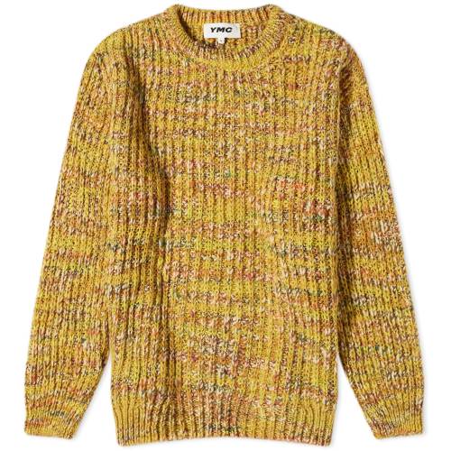 ワイエムシー クルー ニット 黄色 イエロー メンズ  メンズファッション トップス セーター