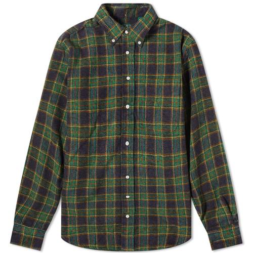 Mbg}Be[W re[W Be[W _E  O[ Y y GITMAN VINTAGE GITMAN VINTAGE BUTTON DOWN TWEED CHECK SHIRT / GREEN z Yt@bV gbvX