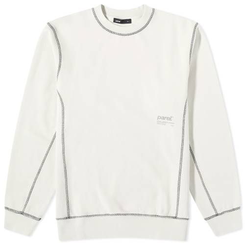 クルー スウェット 白色 ホワイト メンズ 【 PAREL STUDIOS PAREL STUDIOS CONTRAST CREW NECK SWEAT / OFF WHITE 】 メンズファッション トップス トレーナー