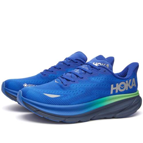 ホカオネオネ 青色 ブルー スカイ & スニーカー メンズ 【 HOKA ONE ONE HOKA ONE CLIFTON 9 GTX / DAZZLING BLUE & EVENING SKY 】