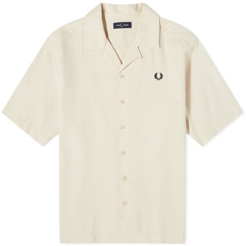 フレッドペリー スリーブ 半袖 メンズ 【 FRED PERRY FRED PERRY PIQUE SHORT SLEEVE VACATION SHIRT / OATMEAL 】 メンズファッション トップス