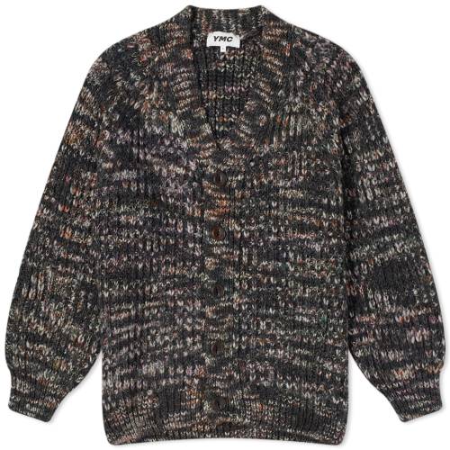 【★スーパーSALE★6/11深夜2時迄】ワイエムシー カーディガン 黒色 ブラック メンズ 【 YMC KURT CARDIGAN / BLACK MULTI 】 メンズファッション トップス