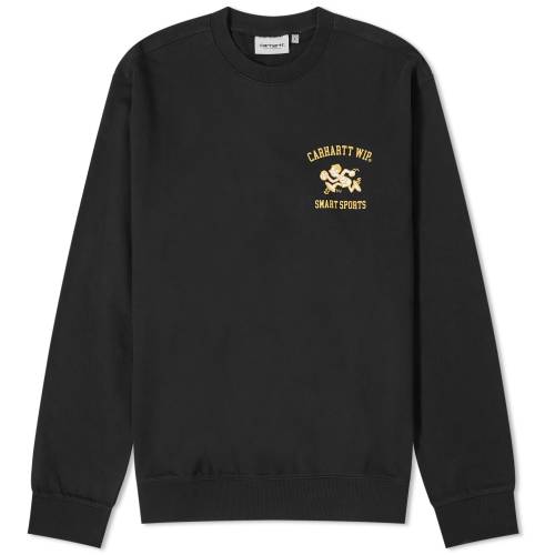 カーハート ダブリューアイピー クルー スウェット 黒色 ブラック スウェットトレーナー メンズ 【 CARHARTT WIP CARHARTT WIP SMART SPORTS CREW SWEAT / BLACK 】 メンズファッション トップス