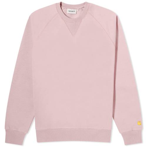 カーハート ダブリューアイピー チェイス クルー スウェット ピンク ゴールド スウェットトレーナー & メンズ 【 CARHARTT WIP CARHARTT WIP CHASE CREW SWEAT / GLASSY PINK & GOLD 】 メンズファッション トッ