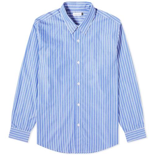 |bvg[fBOJpj[ S F u[ Y y POP TRADING COMPANY POP TRADING COMPANY LOGO STRIPED SHIRT / BLUE z Yt@bV gbvX