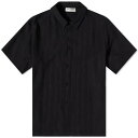 サンローラン スリーブ 黒色 ブラック 半袖 メンズ 【 SAINT LAURENT SAINT LAURENT SHORT SLEEVE SILK SHIRT / BLACK 】 メンズファッション トップス