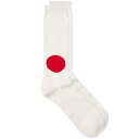 青色 ブルー ナチュラル メンズ 【 BLUE BLUE JAPAN BLUE JAPAN JAPANESE FLAG SOCK / NATURAL 】 インナー 下着 ナイトウエア レッグ